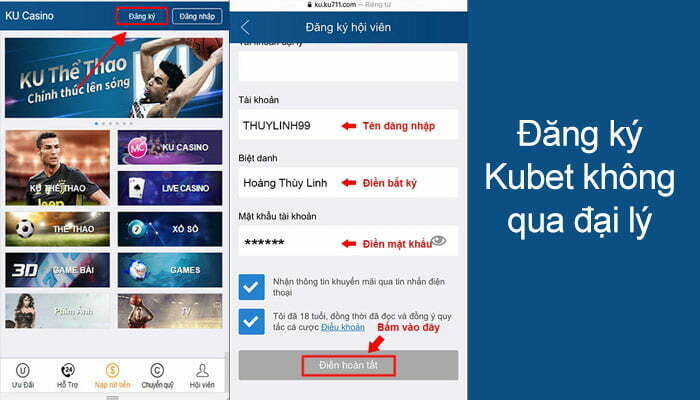 Đăng kí Kubet không qua đại lý cho người tham khảo